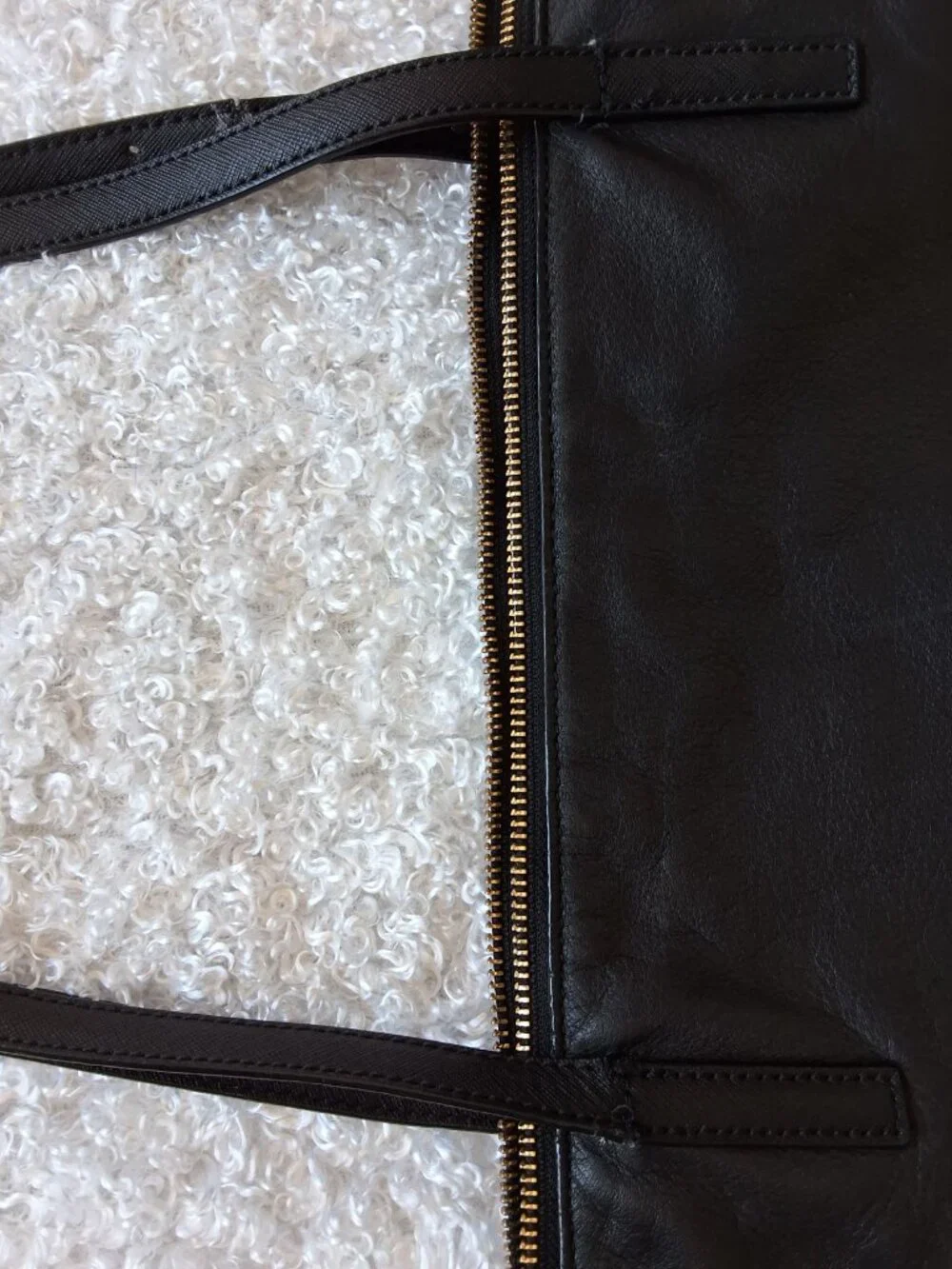 Kate Spade Black Leather Tote Bag